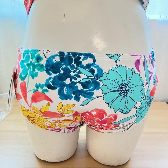 New Reaction Kenneth Cole Women's Tankini Swimsuit Set Small Colorful Floral - Picture 5 of 9